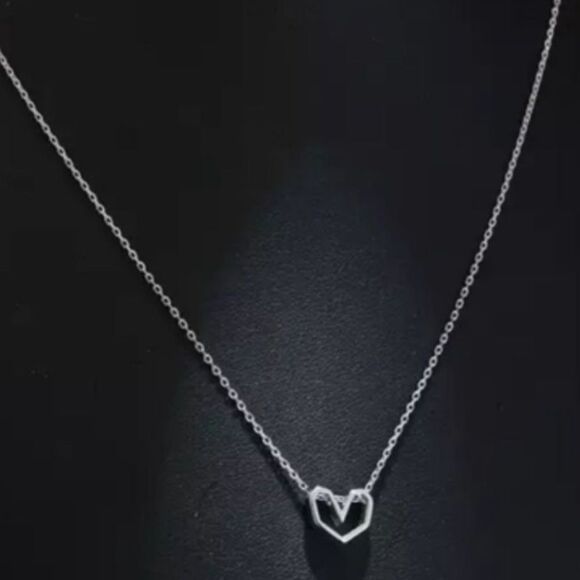 The Dainty Heart pendant necklace in 925 silver - Picture 4 of 7